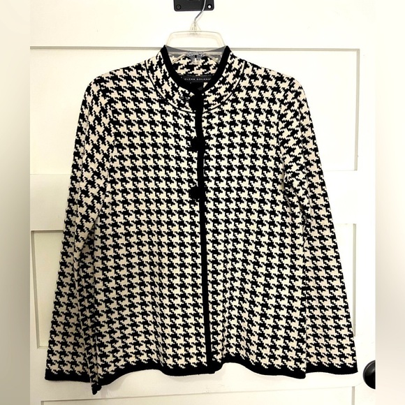 Elena Solano Hounds Tooth Wool  Jacket Size Small - Picture 1 of 7